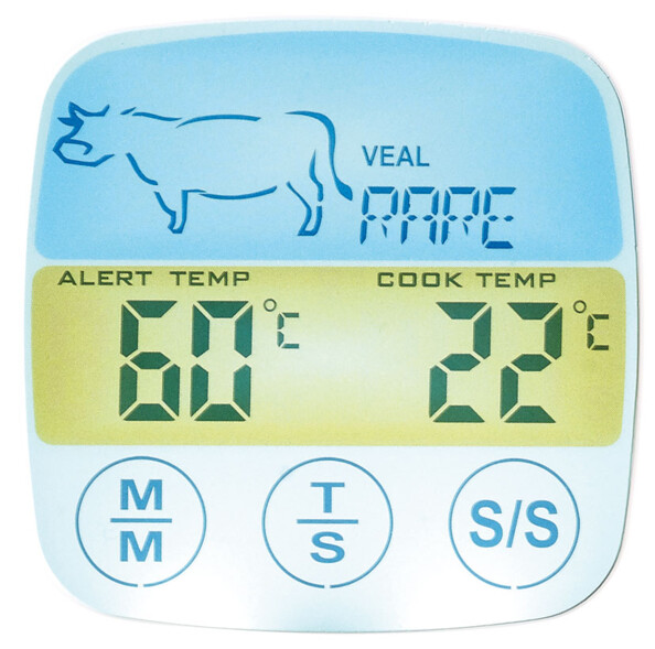 Écran tactile LCD avec affichage de la température du Thermomètre à viande