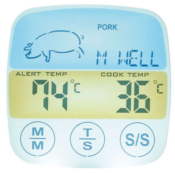 Écran tactile LCD avec affichage de la température du Thermomètre à viande