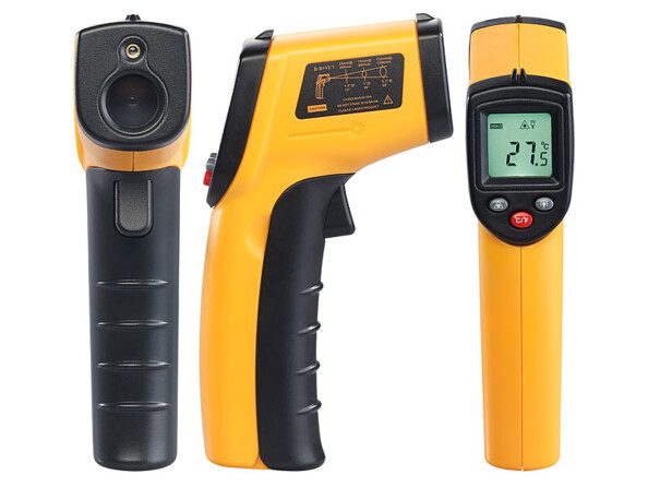 Thermomètre infrarouge AGT vu des 3 côtés