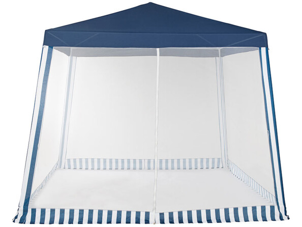 Tonnelle étanche avec moustiquaire Royal Gardineer. Assemblage sans outil : armatures en acier à assembler