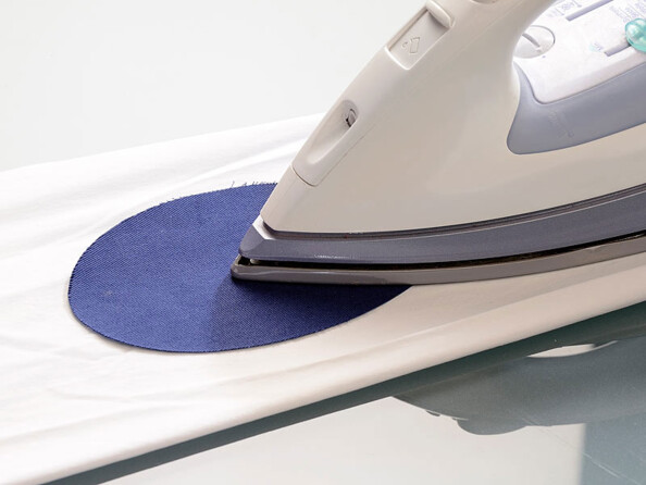 10 patchs thermocollants en coton - coloris bleu