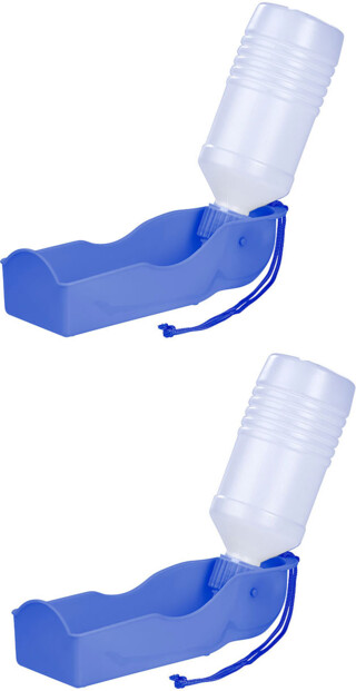 2 distributeurs d'eau nomades 250 ml pour chien