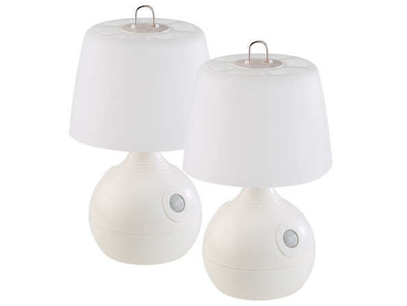 2 lampes de bureau sans fil à LED avec détecteur de mouvement