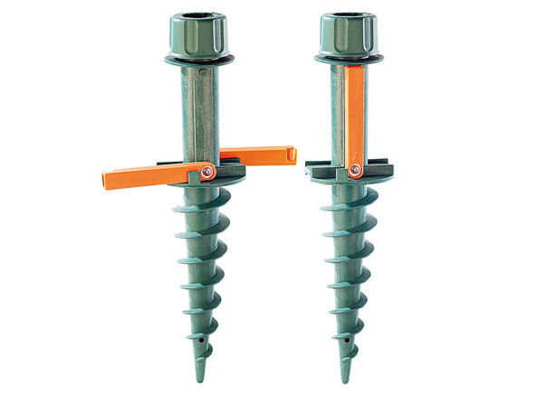 2 pieds de parasol à visser