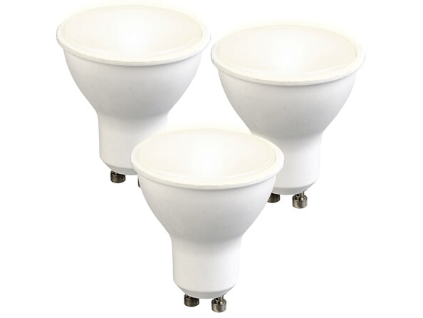 3 ampoules LED avec capteur de luminosité 5 W / 300 lm / GU10 - Blanc chaud