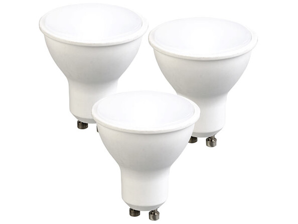 3 ampoules LED avec capteur de luminosité 5 W / 300 lm / GU10 - Blanc du Jour
