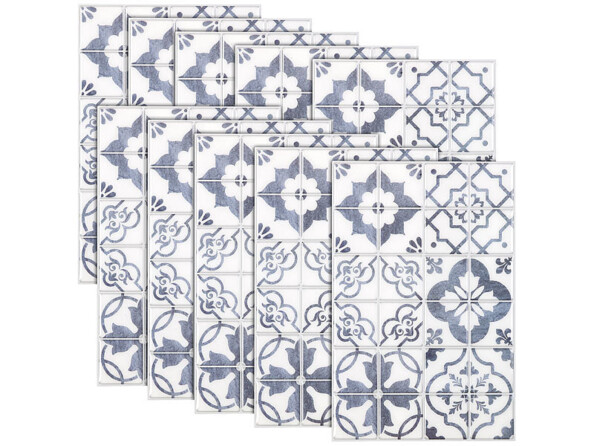 Pack de 10 plaques autocollantes 3D pour carrelage, par Infactory