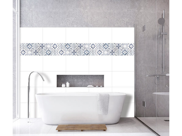 Pack de 10 plaques autocollantes 3D pour carrelage, par Infactory exemple