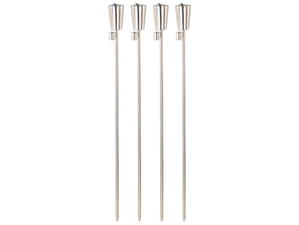 4 torches de jardin en acier inoxydable "Amor" - 280 ml
