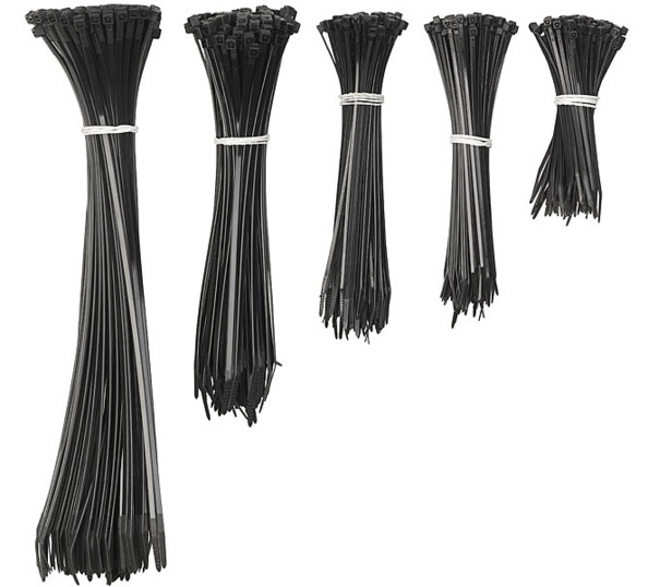 Colliers de serrage .Vue sur les 5 tailles