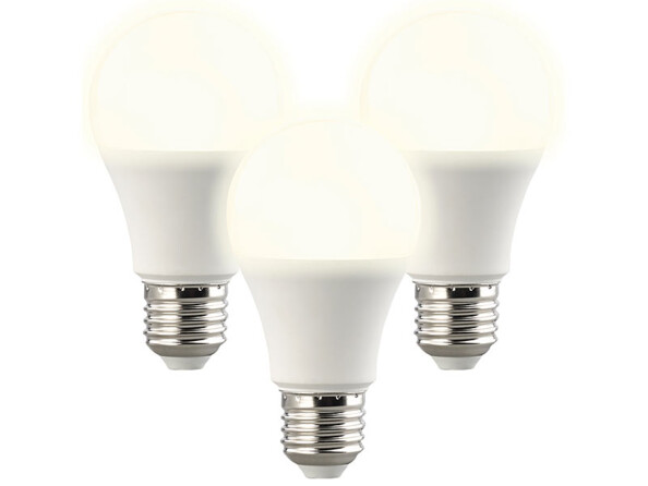 3 ampoules LED avec capteurs de mouvement et d'obscurité 10 W - Blanc chaud