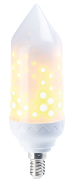 4 ampoules LED effet flamme E14 / 5 W / 304 lm