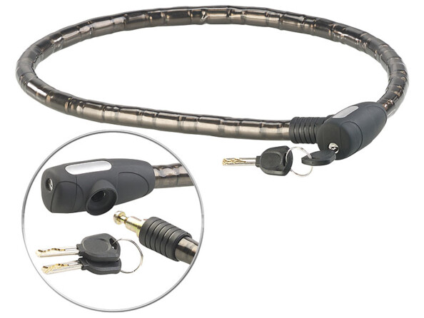 antivol vélo et scooter avec chaîne epaisse en acier et serrure de sécurité