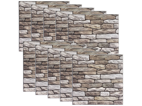 Pack de 10 plaques autocollantes 3D pour carrelage, par Infactory