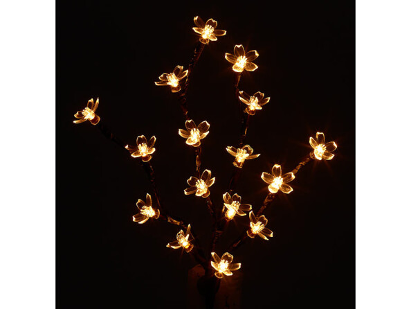 décoration lumineuse pour intérieur branche d'arbre avec fleurs lumineuses lunartec