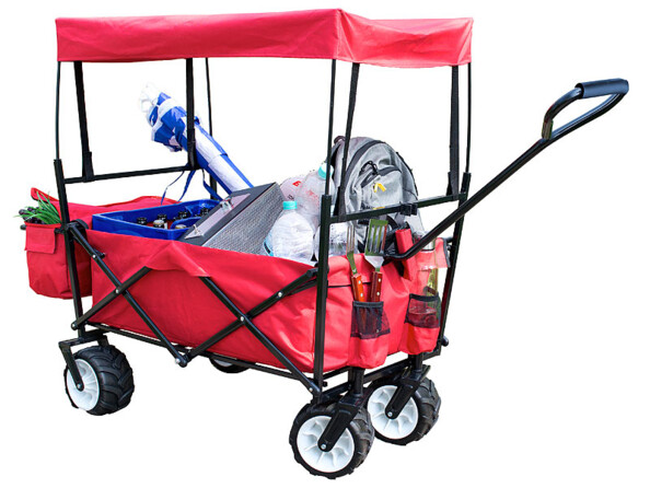 Chariot pliable et couvert avec toit et roulettes tout-terrain de la marque XCase
