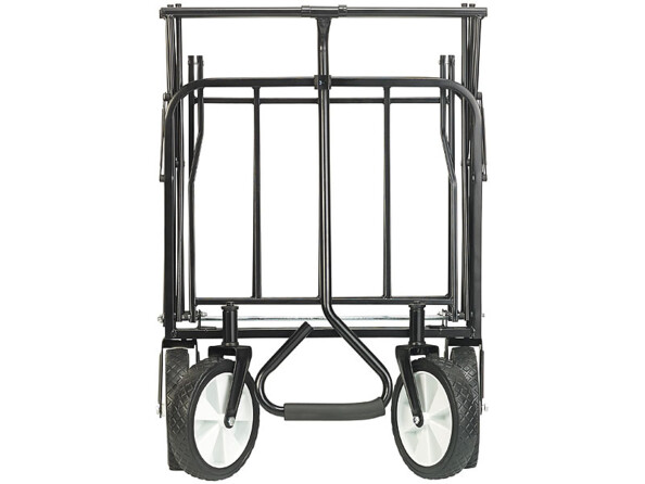 Armature métallique du chariot avec roues pivotantes vue de face