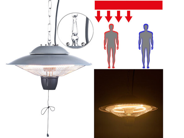 Chauffage radiant à suspendre - 1500 W
