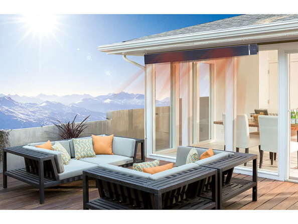 Chauffage radiant infrarougel 3200 W "RA-332" mise en situation.