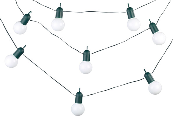 Guirlande guinguette 4,75 m 20 ampoules LED 1W - Blanc chaud