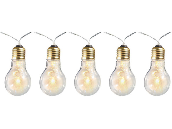 Guirlande lumineuse à LED design ampoule classique