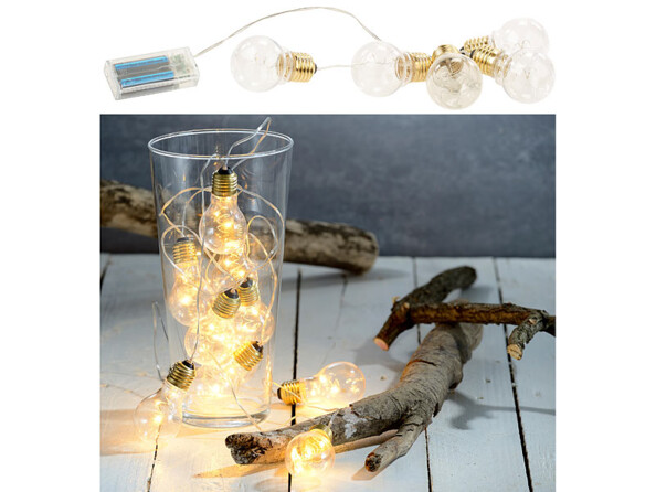 Guirlande lumineuse à LED design ampoule classique
