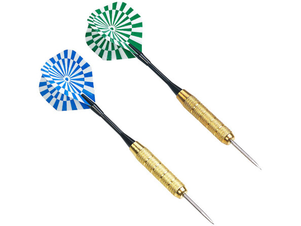Jeu de 12 fléchettes en laiton - Pointes en acier