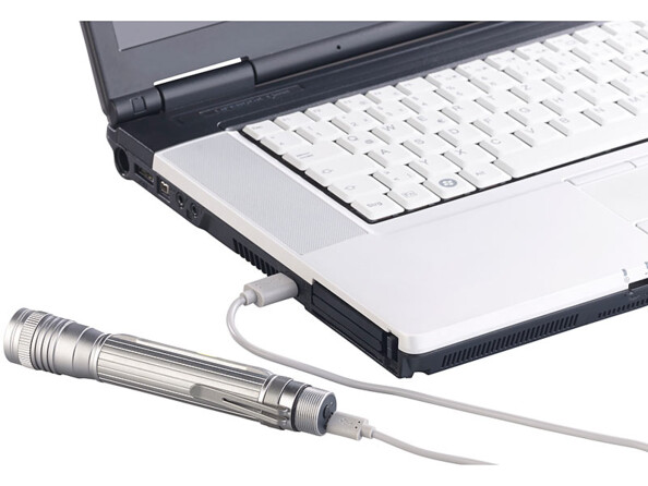 Lampe de poche & lampe de travail LED COB rechargeable par USB, 110 lm / 1 W LTL-111.al