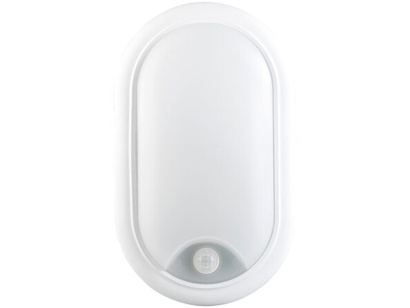 Lampe LED ovale antichoc 1050 lm / 15 W / 4000 K - Avec détecteur