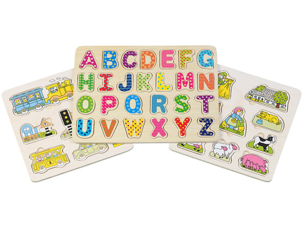 Lot de 3 puzzles en bois pour enfants