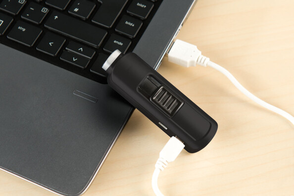 Mini briquet tige USB à arc électrique - Noir