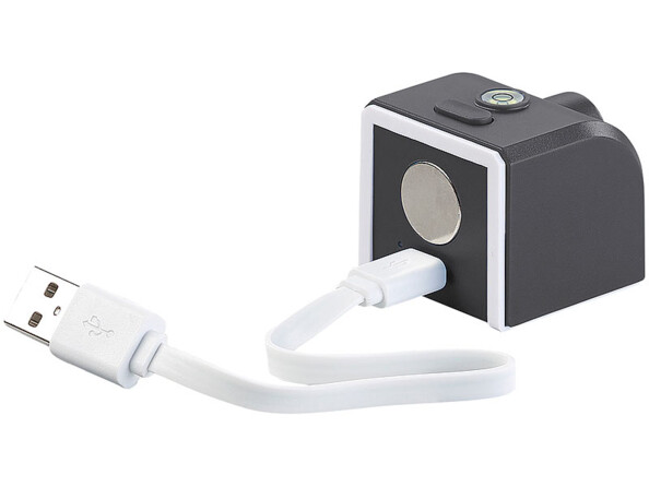 Mini laser USB à lignes croisées avec niveau à bulle