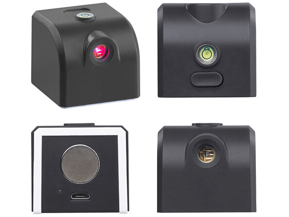 Mini laser USB à lignes croisées avec niveau à bulle