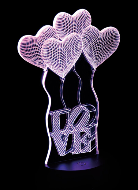 Motif 3D pour socle lumineux LS-7.3D - Love