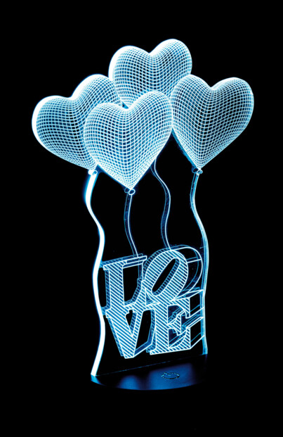 Motif 3D pour socle lumineux LS-7.3D - Love