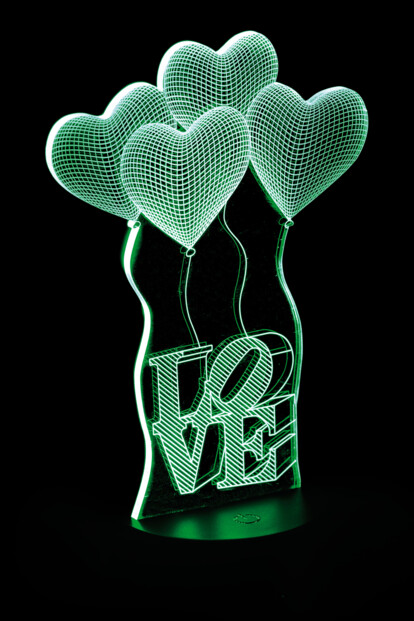 Motif 3D pour socle lumineux LS-7.3D - Love