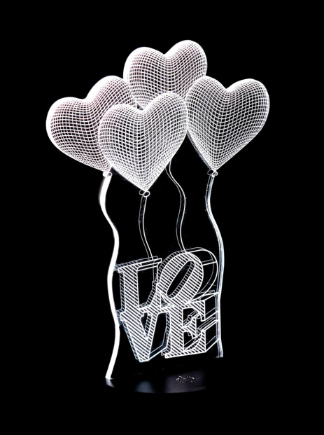 Motif 3D pour socle lumineux LS-7.3D - Love