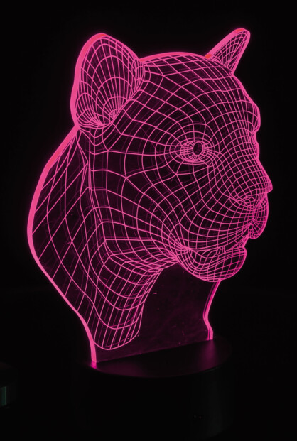 Motif 3D pour socle lumineux LS-7.3D - Panthère