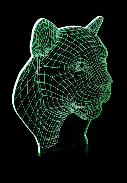 Motif 3D pour socle lumineux LS-7.3D - Panthère