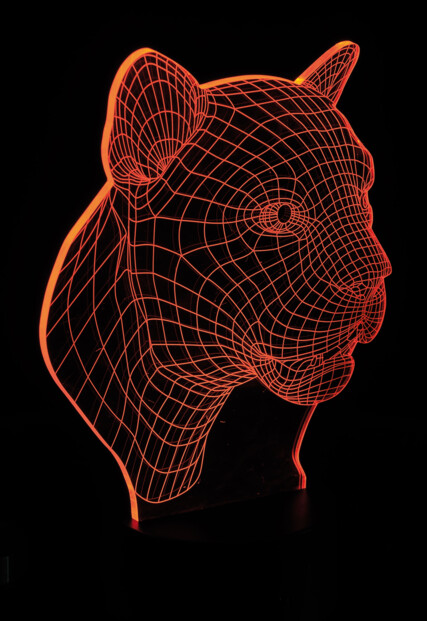 Motif 3D pour socle lumineux LS-7.3D - Panthère
