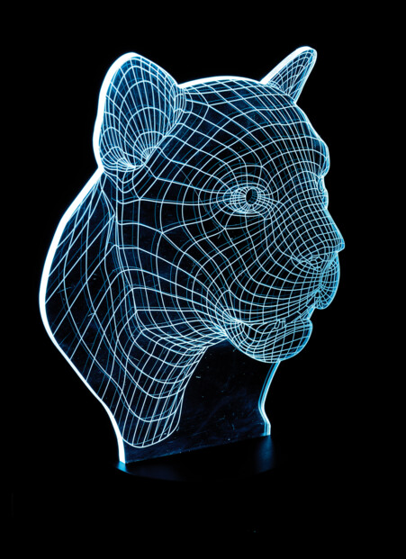Motif 3D pour socle lumineux LS-7.3D - Panthère