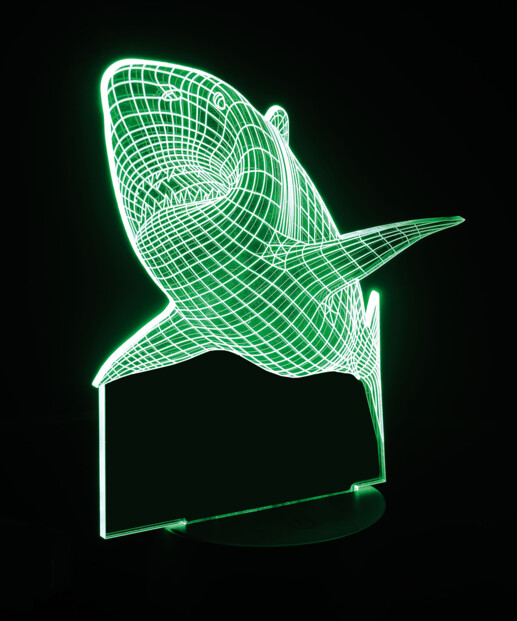 Motif 3D pour socle lumineux LS-7.3D - Requin