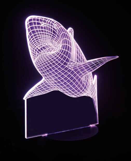 Motif 3D pour socle lumineux LS-7.3D - Requin