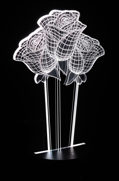 Motif 3D pour socle lumineux LS-7.3D - Roses