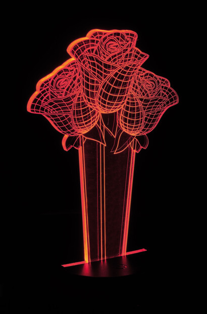 Motif 3D pour socle lumineux LS-7.3D - Roses