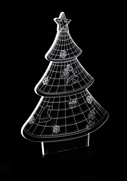 Motif 3D pour socle lumineux LS-7.3D - Sapin de Noël