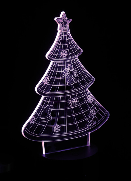 Motif 3D pour socle lumineux LS-7.3D - Sapin de Noël