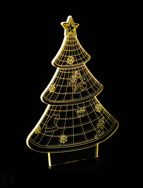 Motif 3D pour socle lumineux LS-7.3D - Sapin de Noël