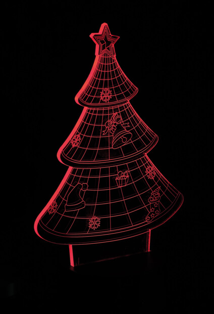 Motif 3D pour socle lumineux LS-7.3D - Sapin de Noël