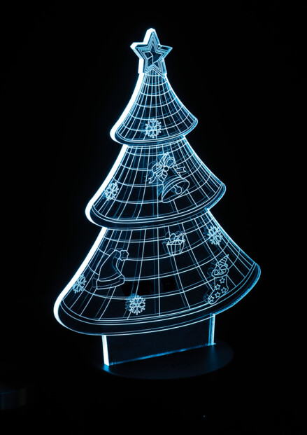 Motif 3D pour socle lumineux LS-7.3D - Sapin de Noël